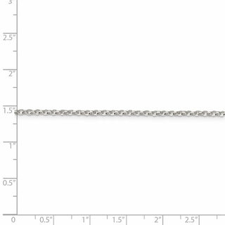 24" Sterling Silver 2mm Diamond-cut Cable Chain Necklace