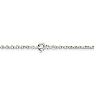 24" Sterling Silver 2.5mm Diamond-cut Cable Chain Necklace
