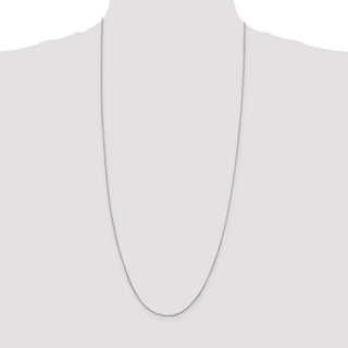 30" Sterling Silver 1mm Round Box Chain Necklace