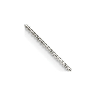 36" Sterling Silver 1mm Round Box Chain Necklace