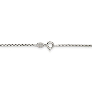 36" Sterling Silver 1.25mm Round Box Chain Necklace