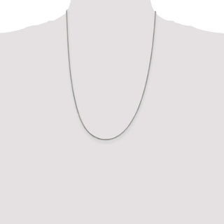 24" Sterling Silver 1.25mm Round Box Chain Necklace