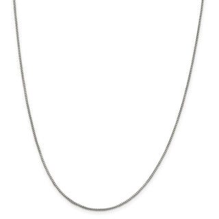 24" Sterling Silver 1.25mm Round Box Chain Necklace