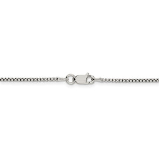 24" Sterling Silver 1.5mm Round Box Chain Necklace