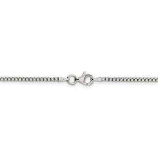 36" Sterling Silver 1.75mm Round Box Chain Necklace