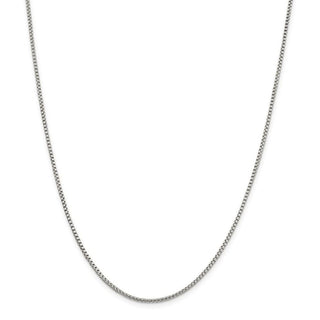 24" Sterling Silver 1.75mm Round Box Chain Necklace