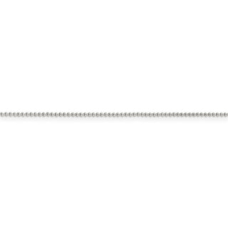 9" Sterling Silver 1mm Beaded Chain Anklet
