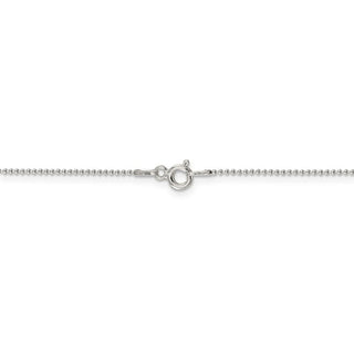 18" Sterling Silver 1mm Beaded Chain Necklace