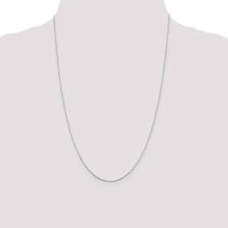 24" Sterling Silver 1mm Beaded Chain Necklace