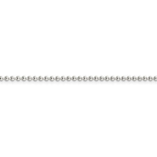 16" Sterling Silver 2mm Beaded Chain Necklace