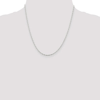 20" Sterling Silver 1.5mm Fancy Beaded Chain Necklace