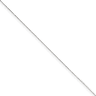 Rhodium-plated Sterling Silver 18inch Cream Satin Cord Necklace