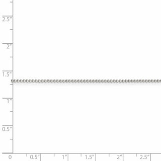 16" Sterling Silver 1.25mm Beaded Chain Necklace