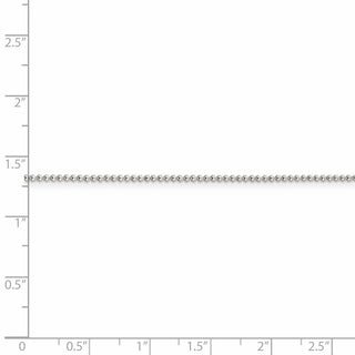 18" Sterling Silver 1.25mm Beaded Chain Necklace