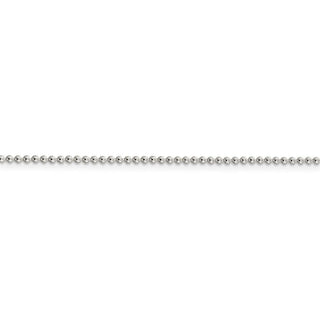10" Sterling Silver 1.5mm Beaded Chain Anklet