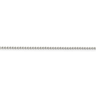 16" Sterling Silver 1.5mm Beaded Chain Necklace