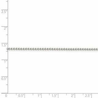 18" Sterling Silver 1.5mm Beaded Chain Necklace