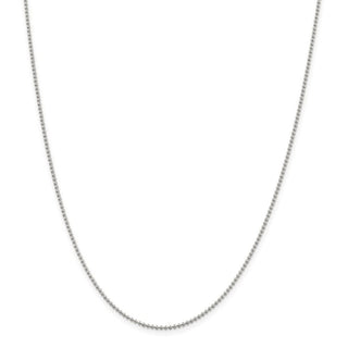 18" Sterling Silver 1.5mm Beaded Chain Necklace