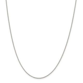 16" Sterling Silver 1.5mm Beaded Chain Necklace