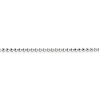 16" Sterling Silver 2.35mm Beaded Chain Necklace