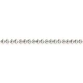 16" Sterling Silver 3mm Beaded Chain Necklace