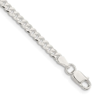 8" Sterling Silver 3.15mm Flat Curb Chain Bracelet