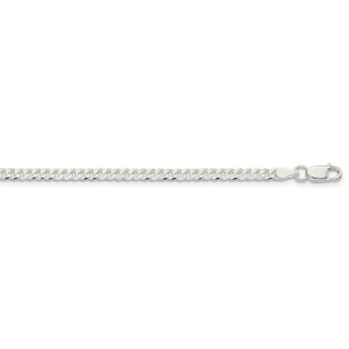 30" Sterling Silver 3.15mm Flat Curb Chain Necklace