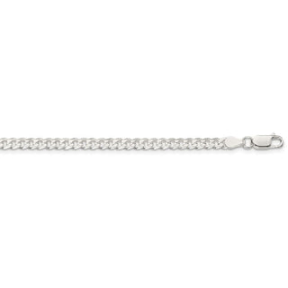 30" Sterling Silver 3.8mm Flat Curb Chain Necklace
