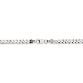 30" Sterling Silver 4.5mm Flat Curb Chain Necklace