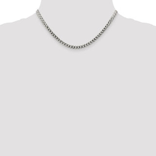 16" Sterling Silver 4.5mm Flat Curb Chain Necklace