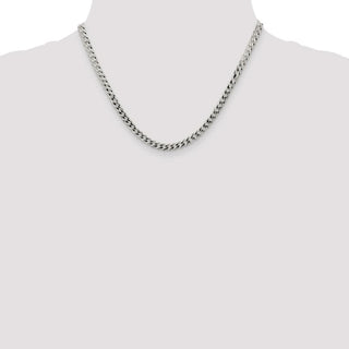 18" Sterling Silver 4.5mm Flat Curb Chain Necklace