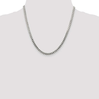 20" Sterling Silver 4.5mm Flat Curb Chain Necklace
