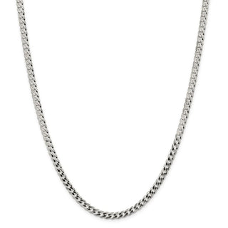 30" Sterling Silver 4.5mm Flat Curb Chain Necklace