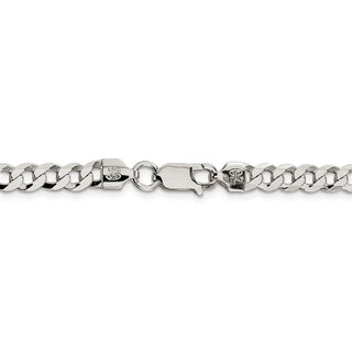 22" Sterling Silver 5.75mm Flat Curb Chain Necklace