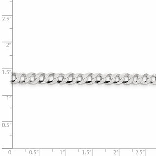 26" Sterling Silver 5.75mm Flat Curb Chain Necklace