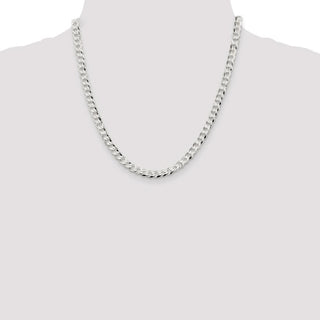 20" Sterling Silver 5.75mm Flat Curb Chain Necklace