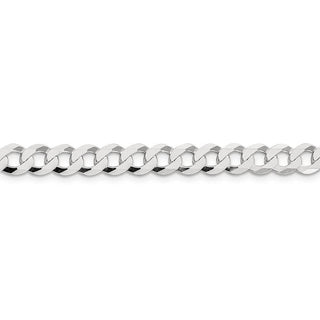 8" Sterling Silver 6.8mm Flat Curb Chain Bracelet