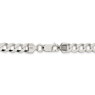8" Sterling Silver 6.8mm Flat Curb Chain Bracelet