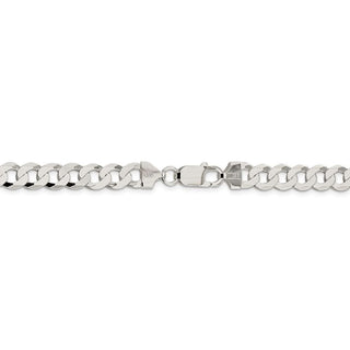 30" Sterling Silver 8mm Flat Curb Chain Necklace