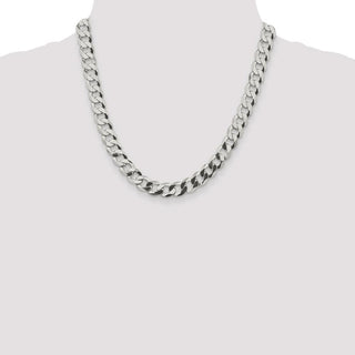 20" Sterling Silver 9.75mm Flat Curb Chain Necklace