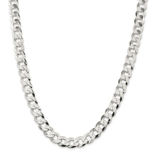 26" Sterling Silver 11.75mm Flat Curb Chain Necklace