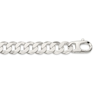 26" Sterling Silver 16mm Flat Curb Chain Necklace