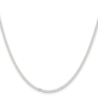 24" Sterling Silver 2.25mm Flat Anchor Chain Necklace