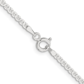 24" Sterling Silver 2.25mm Flat Anchor Chain Necklace