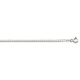 18" Sterling Silver 2.25mm Flat Anchor Chain Necklace
