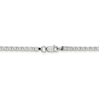 22" Sterling Silver 3.1mm Flat Anchor Chain Necklace