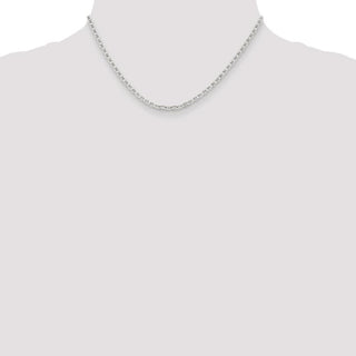 16" Sterling Silver 3.1mm Flat Anchor Chain Necklace