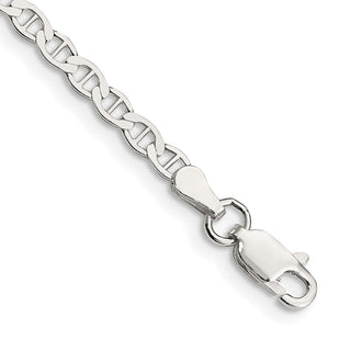 9" Sterling Silver 3.1mm Flat Anchor Chain Bracelet
