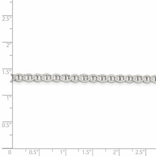 22" Sterling Silver 4mm Flat Anchor Chain Necklace
