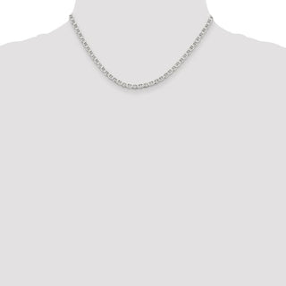 16" Sterling Silver 4mm Flat Anchor Chain Necklace